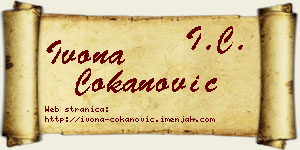 Ivona Čokanović vizit kartica